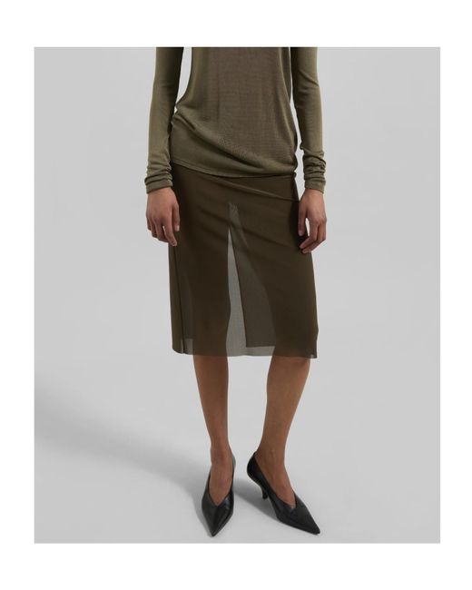 Frankie Shop Green Suva Sheer Skirt