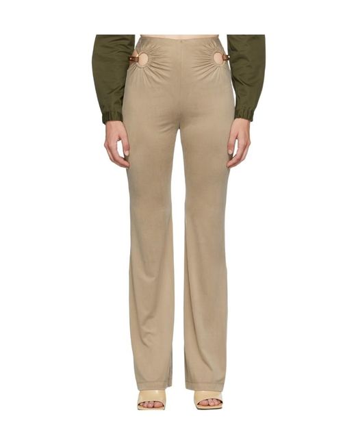 Dion Lee Natural Cut-Out Flared Trousers