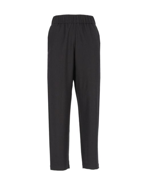 Barena Black Jole Elastic-Waist Pants