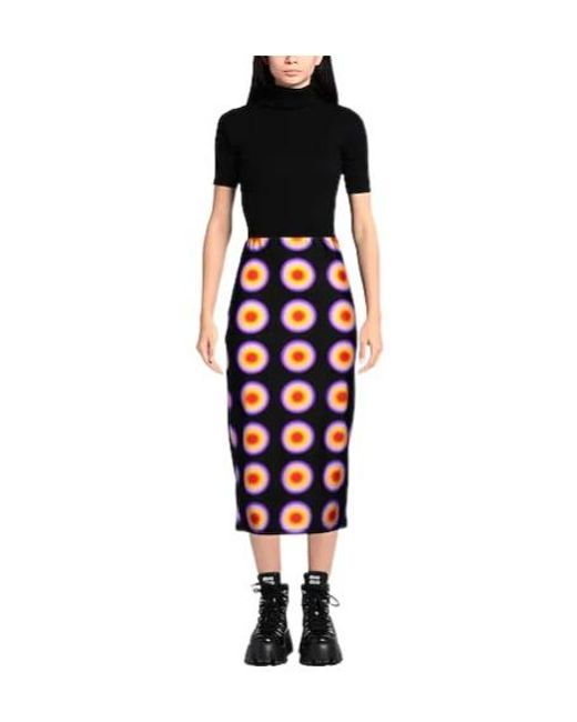Sportmax Blue Polka Dot Stretch Skirt