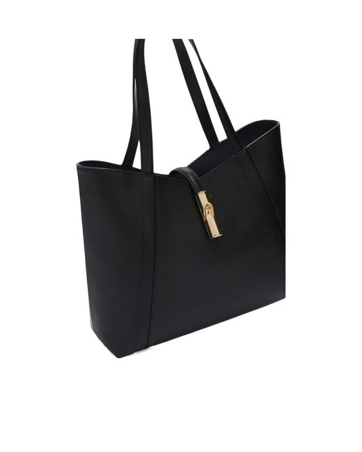 Furla Black Double-Handled Tote Bag