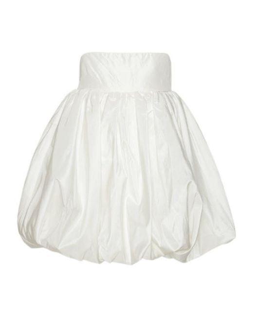 ROTATE BIRGER CHRISTENSEN White Strapless Balloon Mini Dress
