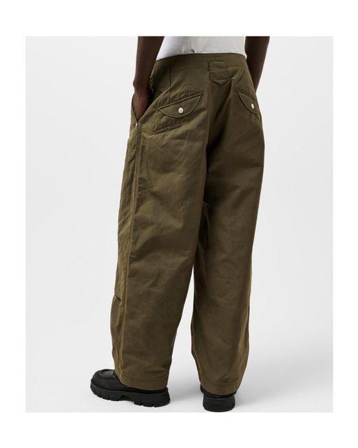 KENZO Green Workwear Wide-Leg Trousers for men