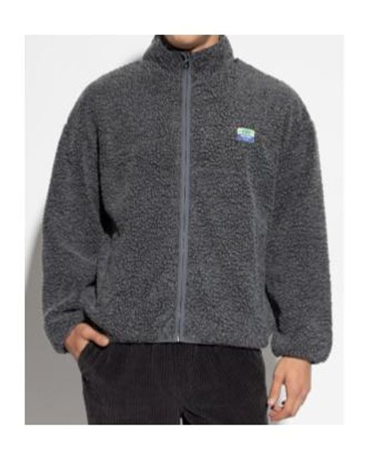 American Vintage Gray Furry Logo Patch Sweater for men