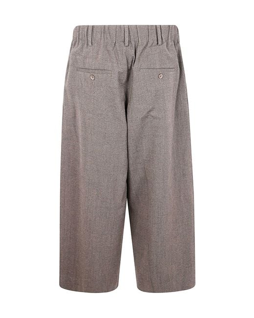 Uma Wang Gray Elastic Waist Casual Pants for men