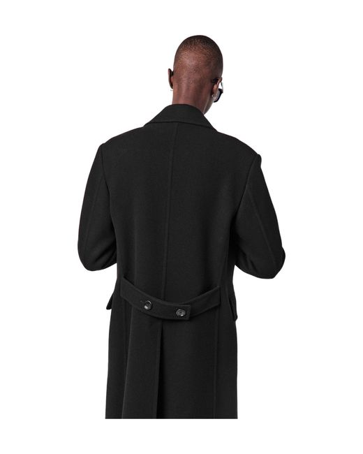 Tom Ford Black Double-Breasted Long Coat for men