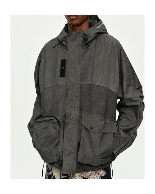 ANDERSSON BELL Gray Tie-Dyed Beach Shell Jacket for men
