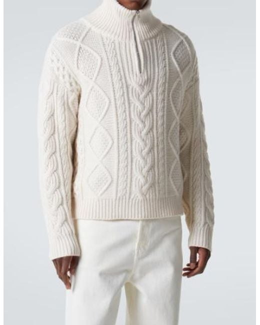 FRAME Natural Plaid Knitted Sweater for men