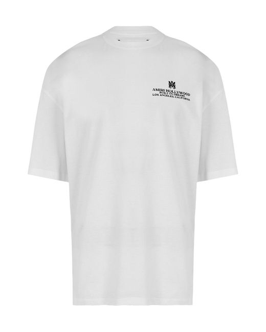 Amiri White Casual Crew Neck T-Shirt for men