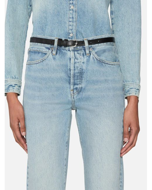 FRAME Blue The Vertical Crop Jeans