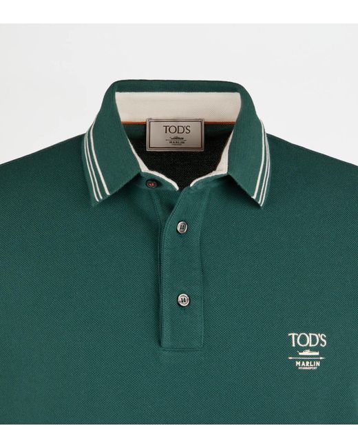 Tod's Green Short-Sleeved Polo Shirt for men