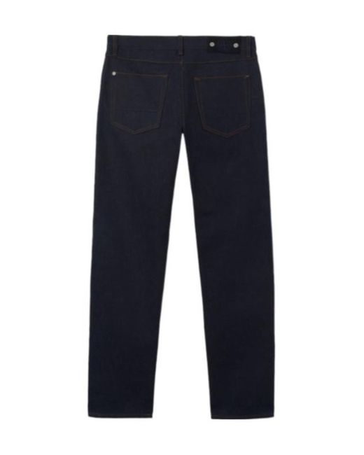 Stone Island Blue Regular-Fit Selvedge Five-Pocket Jeans for men