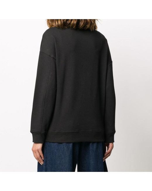 Moschino Black Round-Necked Logo Sweater
