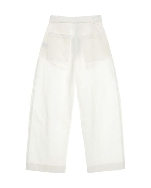 Studio Nicholson White Belted Trousers