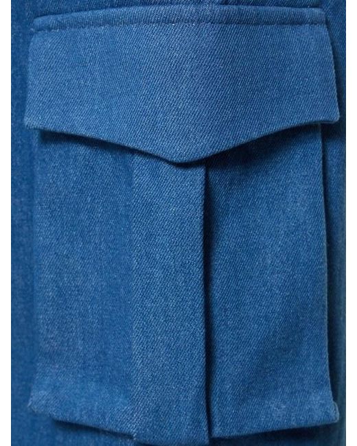 AYA MUSE Blue Workwear Casual Pants