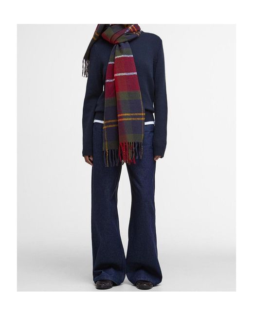 Barbour Red Plaid Scarf