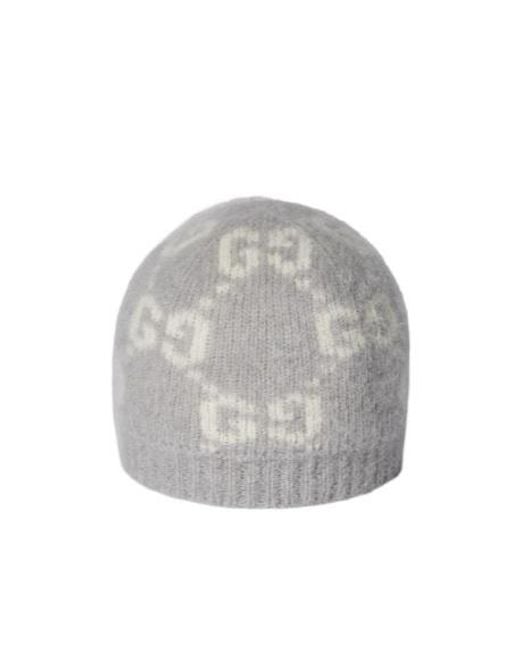 Gucci Gray Gg Alpaca Blend Hat