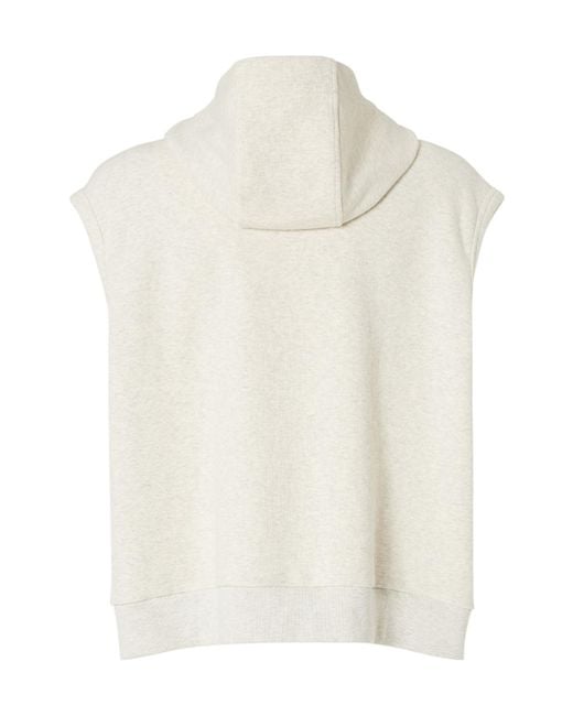 Fendi White Oversized Sleeveless Zipped Drawstring Hoodie for men