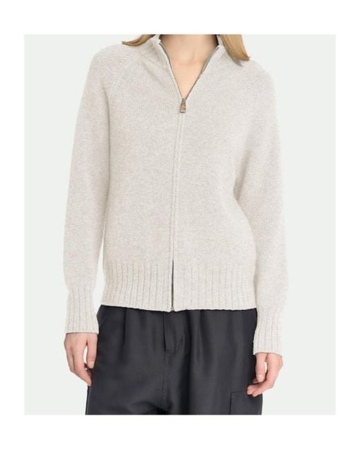 Malo White Zip Raglan Bomber