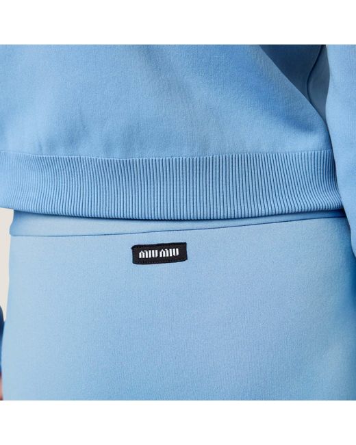 Miu Miu Blue Technical Yarn Skirt