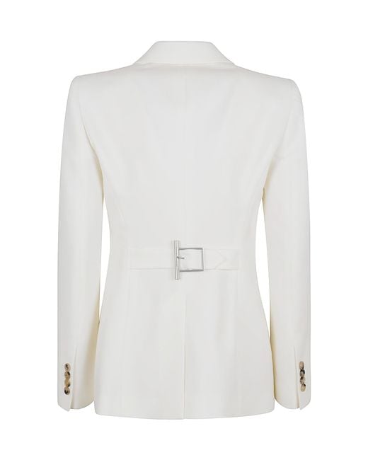 McQueen White Single-Breasted Tailored Blazer