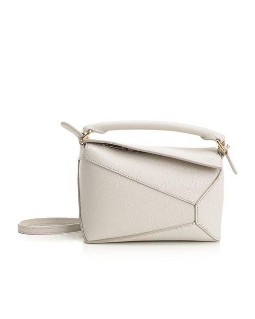 Loewe White Mini Puzzle Edge Bag