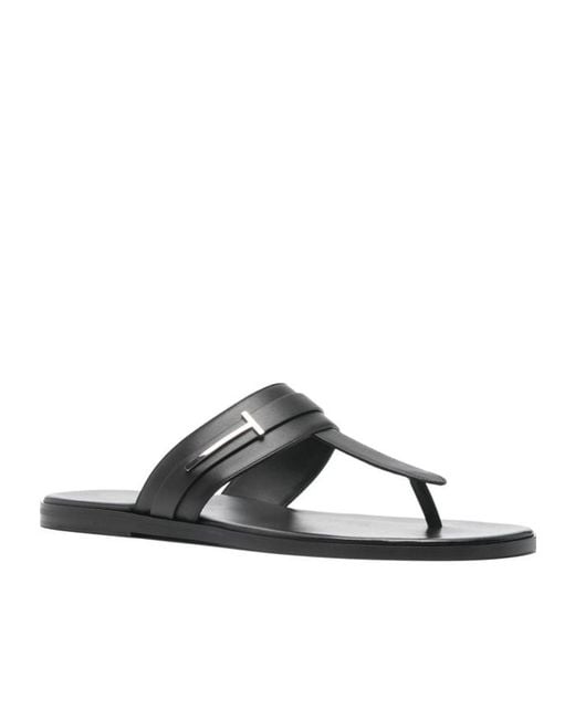 Tom Ford Multicolor T Logo Thong Strap Sandals for men