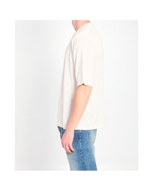 Roberto Collina White Relaxed Crewneck T-Shirt for men