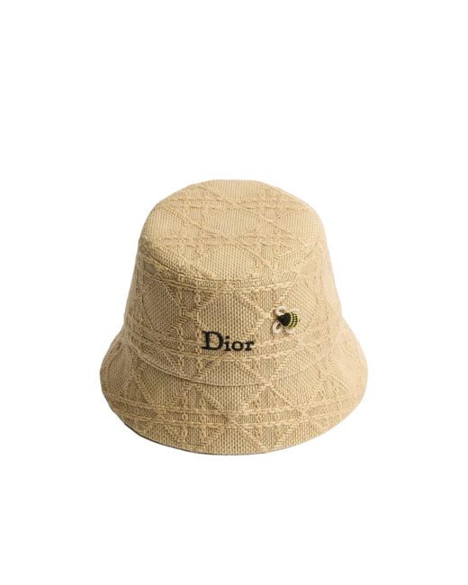 Dior Natural Cannage Teddy-D Small Brim Bucket Hat