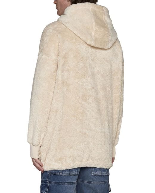 Isabel Marant Natural Drawstring Long-Sleeved Hoodie for men