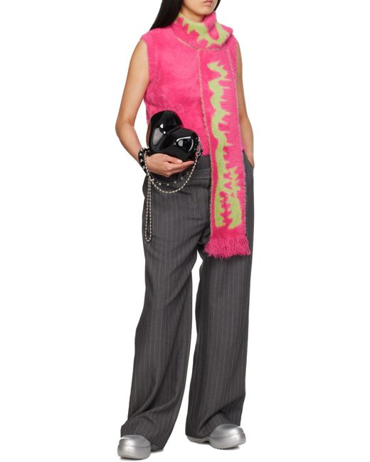 charlesjeffreyloverboy Pink Fluffy Scarf Vest