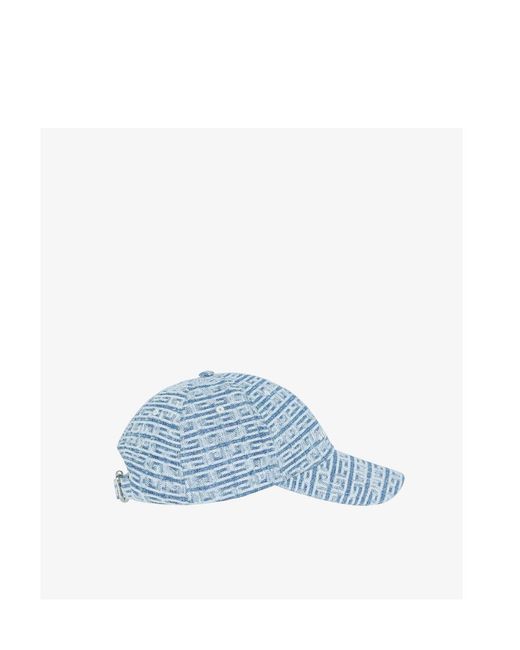 Givenchy Blue 4G Embroidered Denim Baseball Cap for men