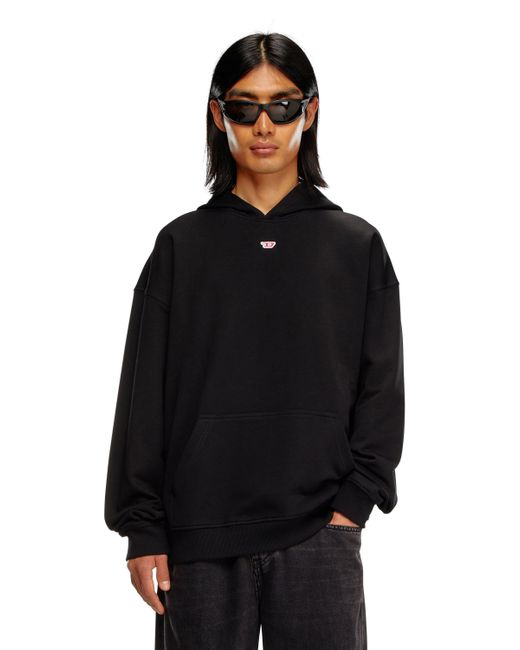 DIESEL Black Boxt-Hood-D Cotton Hoodie for men