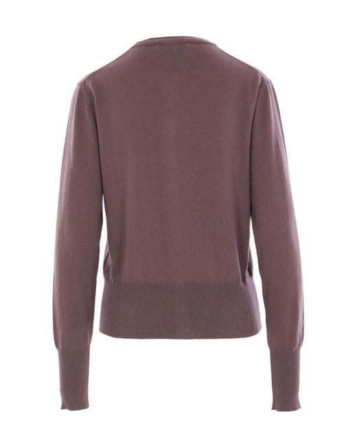 Vivienne Westwood Purple Orb Embroidered Knit Cardigan