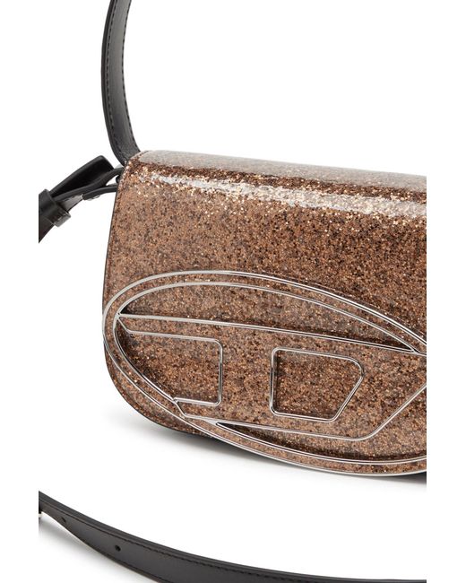 DIESEL Brown 1Dr Glitter-Embellishment Shoulder Bag