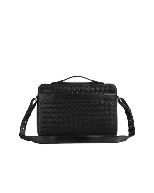 Bottega Veneta Black Getaway Slim Briefcase for men