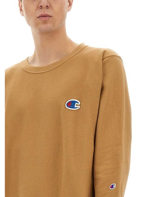 Undercover Natural X Champion Logo Patch Crewneck Sweatshirt for men