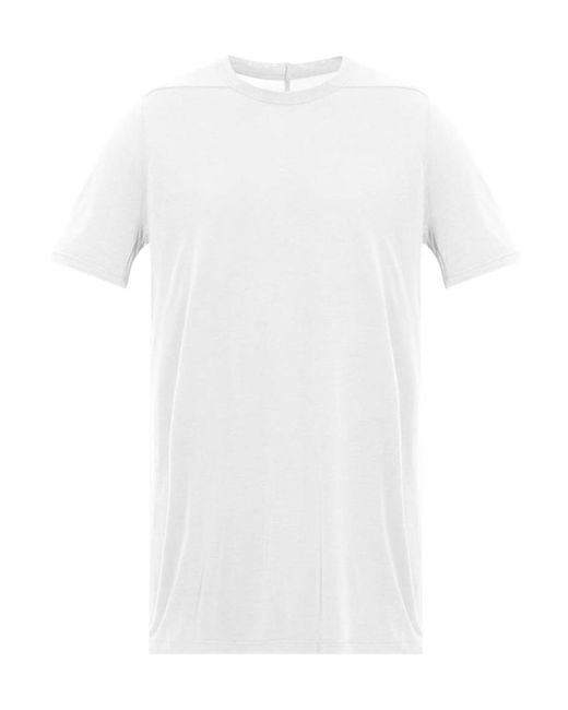Rick Owens White Crew Neck Short-Sleeved T-Shirt for men
