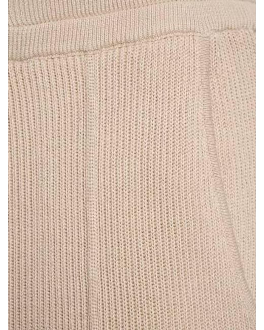 Brunello Cucinelli Natural Drawstring Waist Casual Trousers