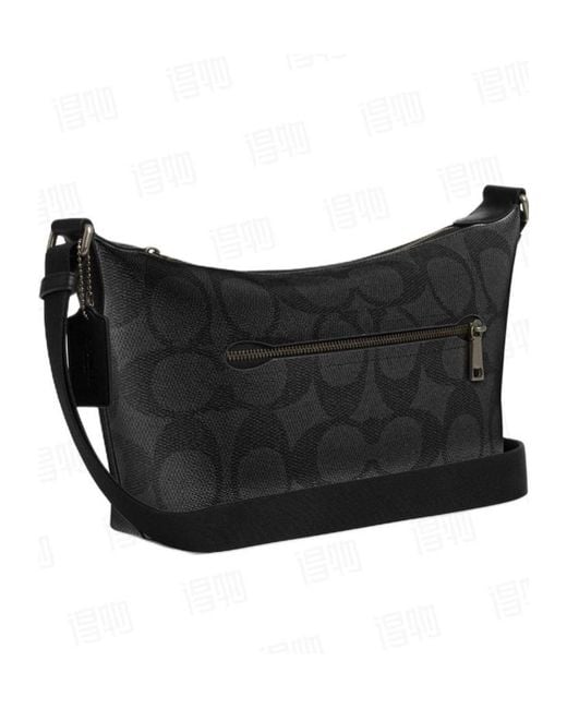 COACH Black Zippered Shoulder Bag