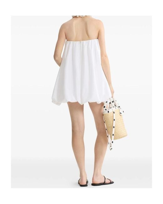 Patou White Loose Strapless Dress