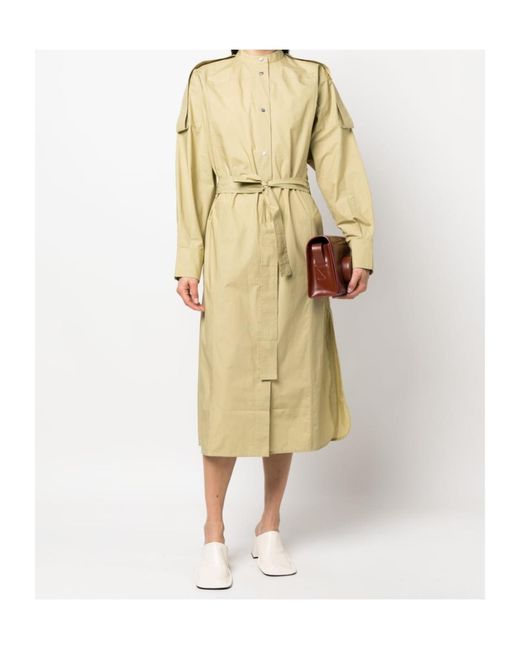 Studio Nicholson Natural Itarsi Poplin Belted-Waist Dress
