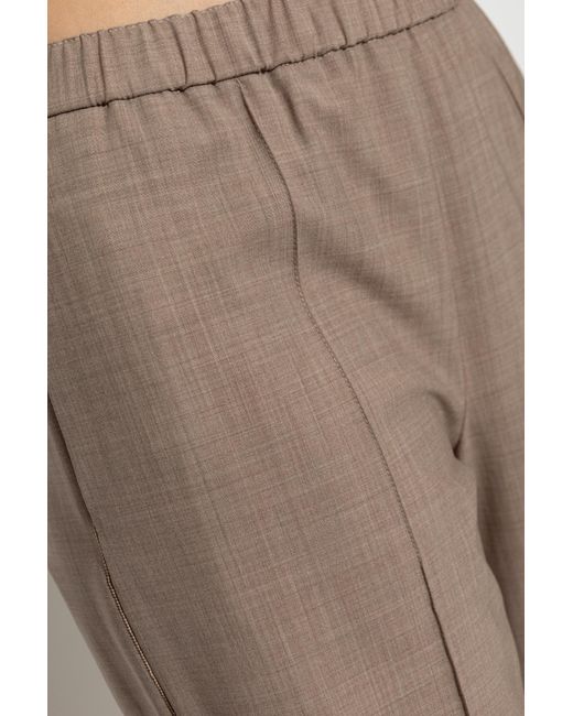 Fabiana Filippi Gray Pressed Creased Trousers
