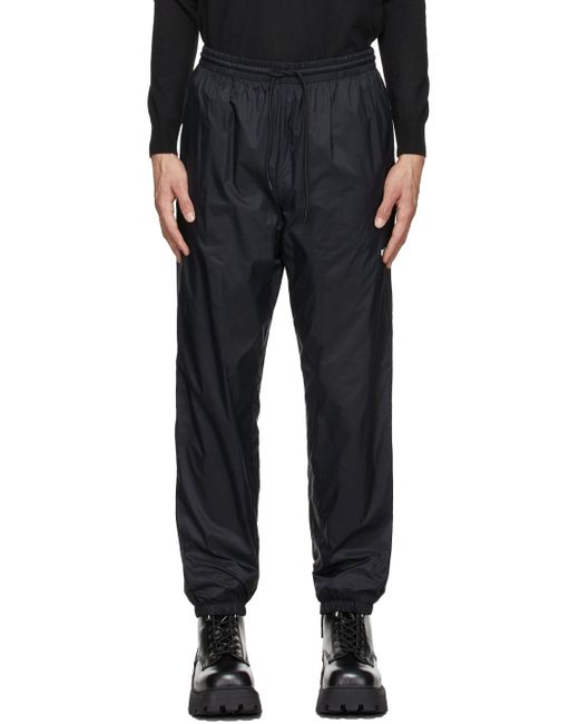 MSGM Black Logo Printed Drawstring Joggers for men