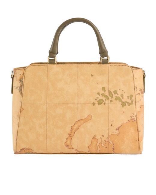 Alviero Martini Natural Color-Blocked Shoulder Bag