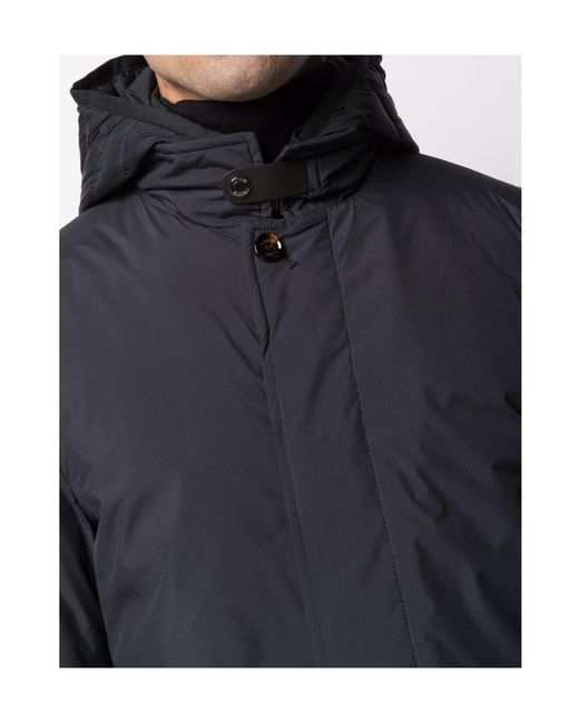 Moorer Blue Raffaello-Stp Padded Coat for men