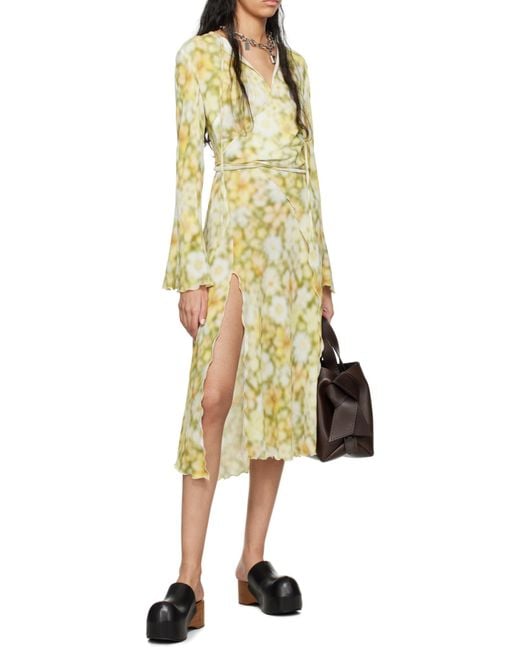 Acne Brown Musubi Logo Printed Midi Tote Bag