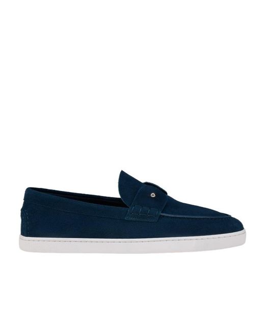 Christian Louboutin Blue Chambeliboat Slip-On Loafers for men