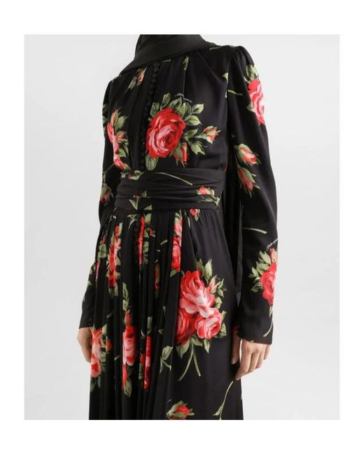Dolce & Gabbana Black Long-Sleeved Dress