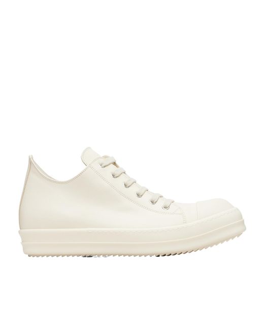 Rick Owens White Temple Low-Top Sneakers for men